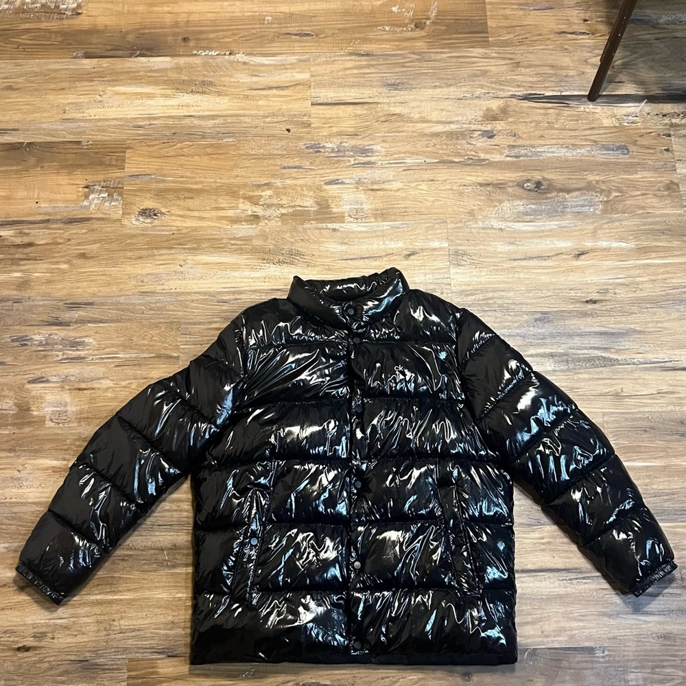 Calvin Klein Glossy Black Puffer Jacket